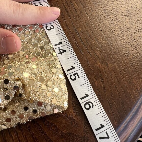 Gold‎ Sequin Long-Sleeve Top With Zipper Closure - Picture 5 of 5